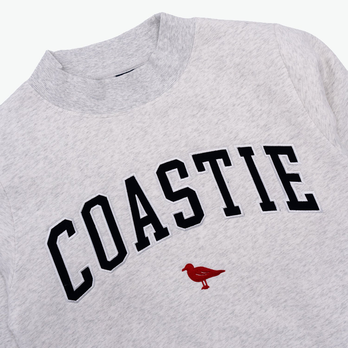 Coastie Embroidered Mockneck Sweatshirt