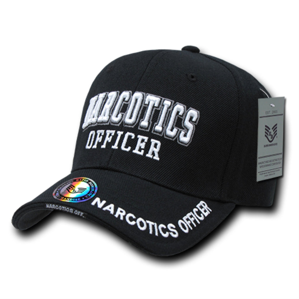 DeLuxe Law Enf. Caps, Narcotics, Black