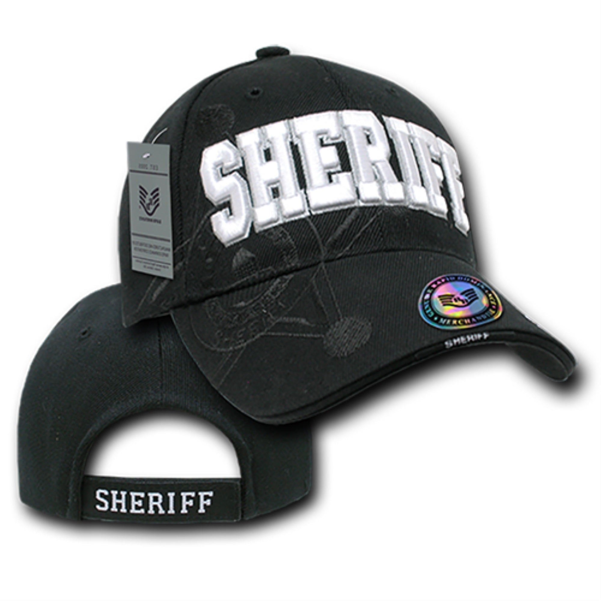 Shadow Law Enf. Caps, Sheriff, Black