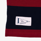 Classic Striped Rugby Shirt in Cranberry and Navy