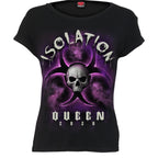 Spiral - Isolation Queen - Boatneck Cap Sleeve Top Black - S
