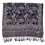 Hand Dyed Batik Scarf, 100% Cotton, Scarves, Bandana, Wrap , Blue Leaves