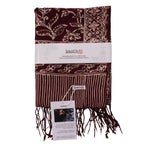 Handmade Batik Scarf, soft Cotton, Red White Cherish, Burgundy