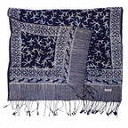 Handmade Batik Scarf - Soft Cotton - Mark, Blue