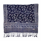 Handmade Batik Scarf - Soft Cotton - Mark, Blue
