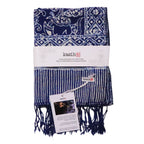 Handmade Batik Scarf - Cotton - Wings, Blue