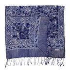 Handmade Batik Scarf - Cotton - Wings, Blue