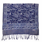 Handmade Batik Scarf - Cotton - Wings, Blue