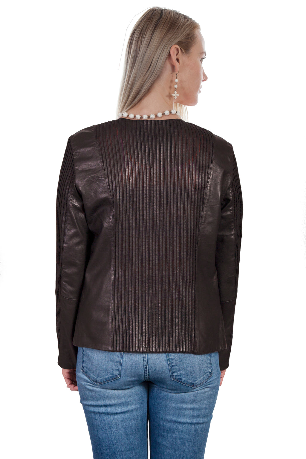 ELASTIC LEATHER JACKET