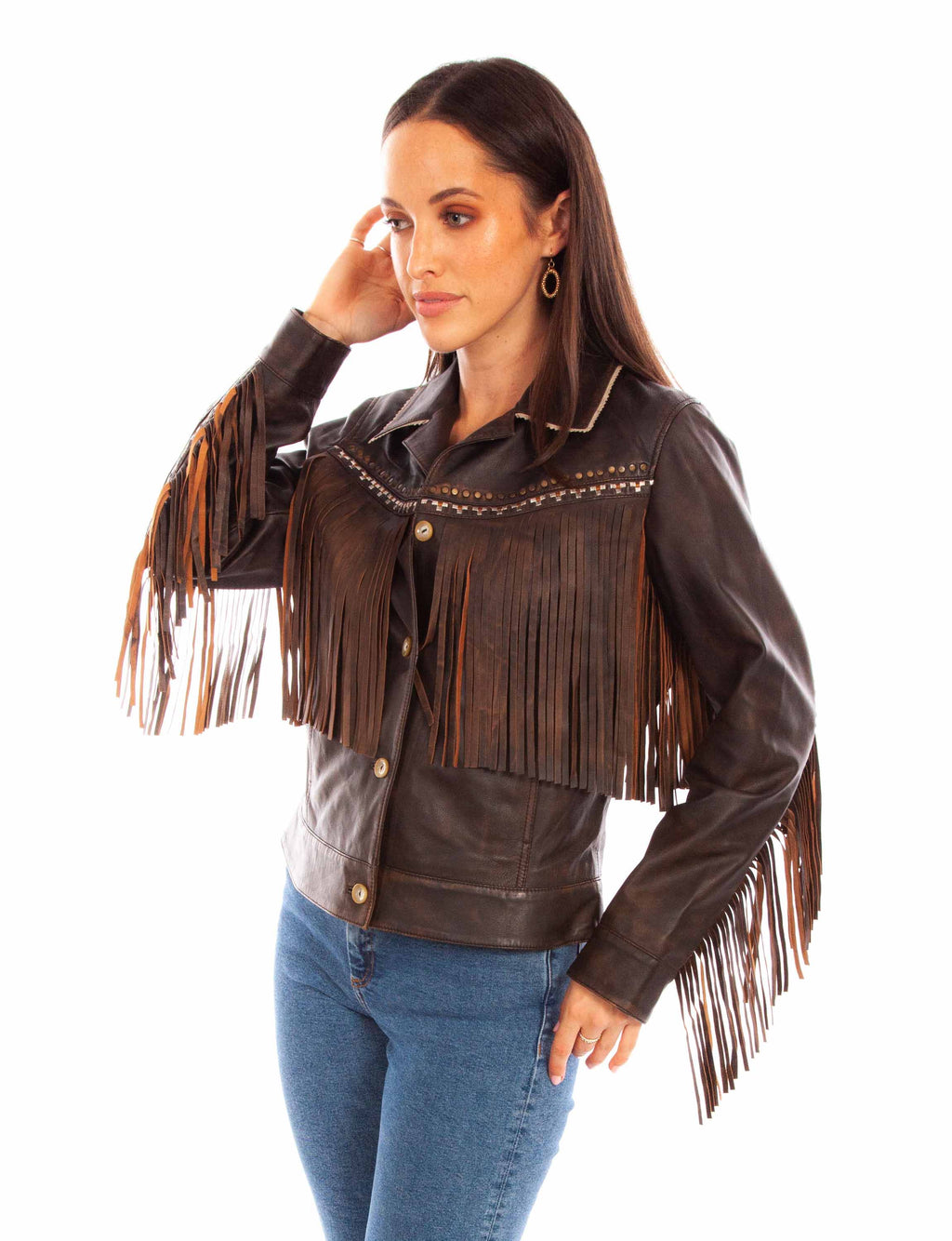 FRINGE/EMB JACKET