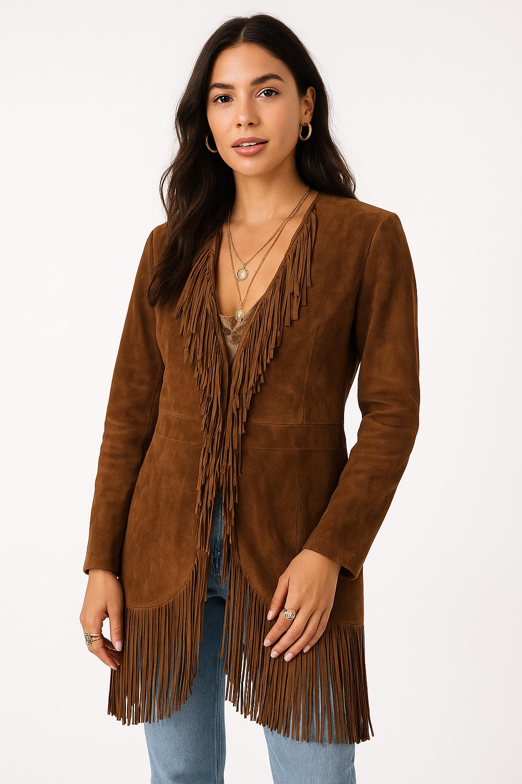 FRINGE LONG COAT