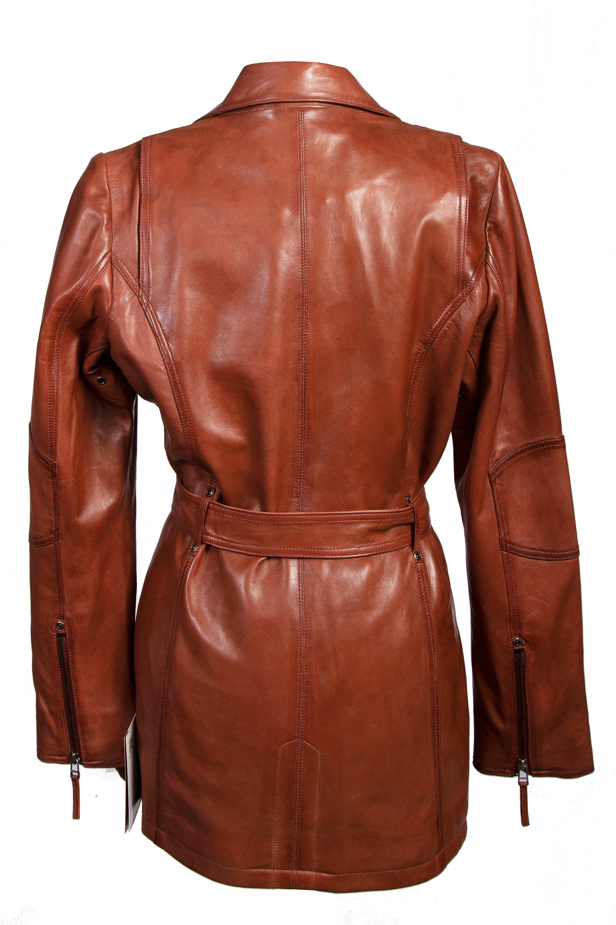 BELTED THIGH LENGTH COAT