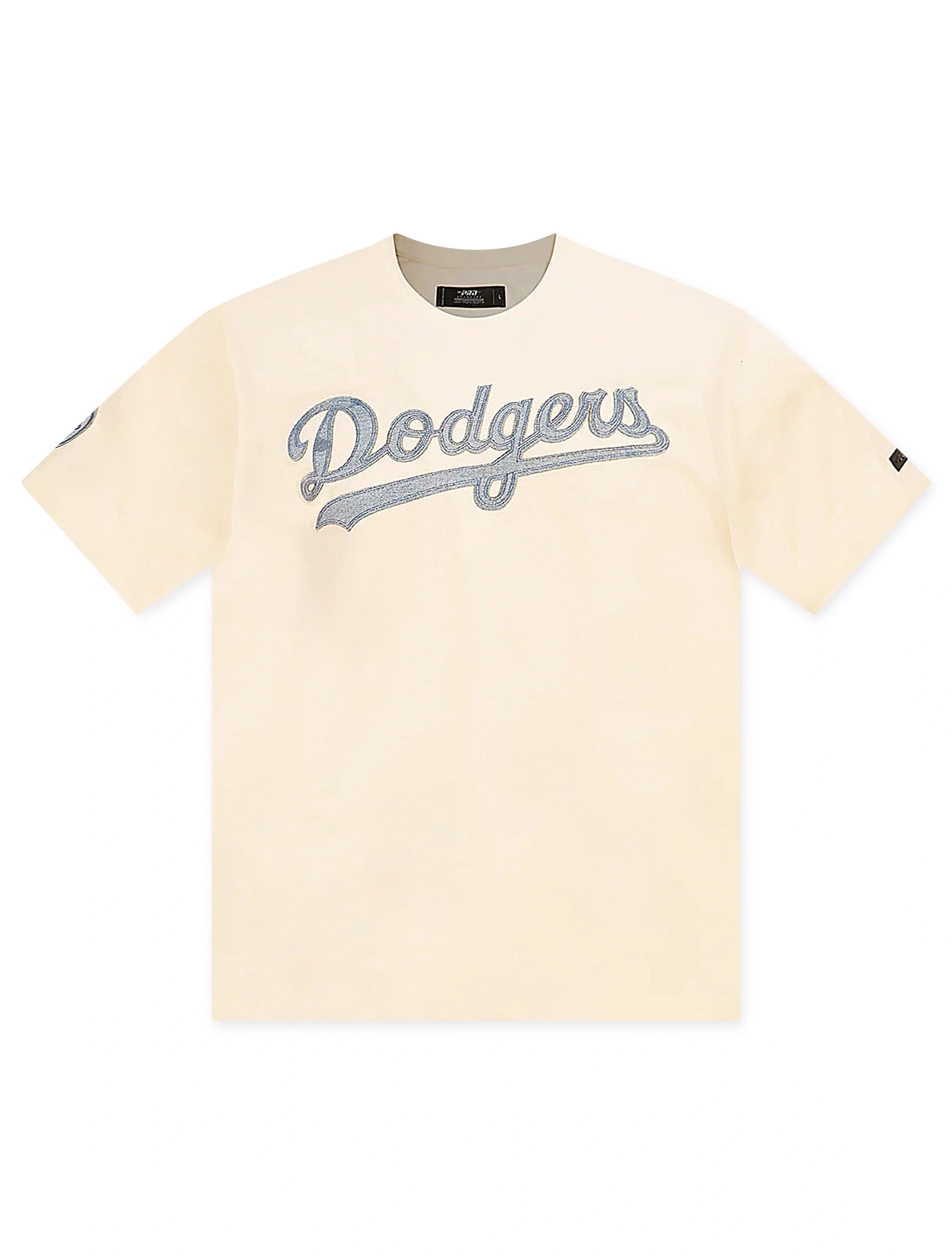 Pro Standard Dodgers Varsity Blues Tee - Eggshell