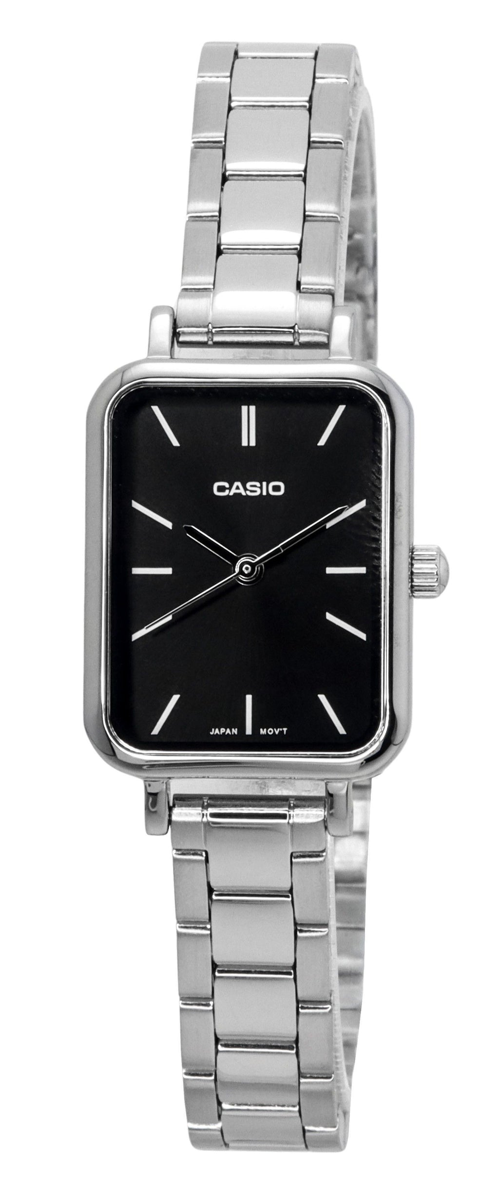 Casio Analog Stainless Steel Black Dial Quartz LTP-V009D-1E  Womens Watch