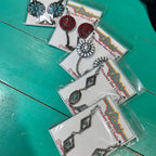 Large Silver & White Concho Trucker Chain