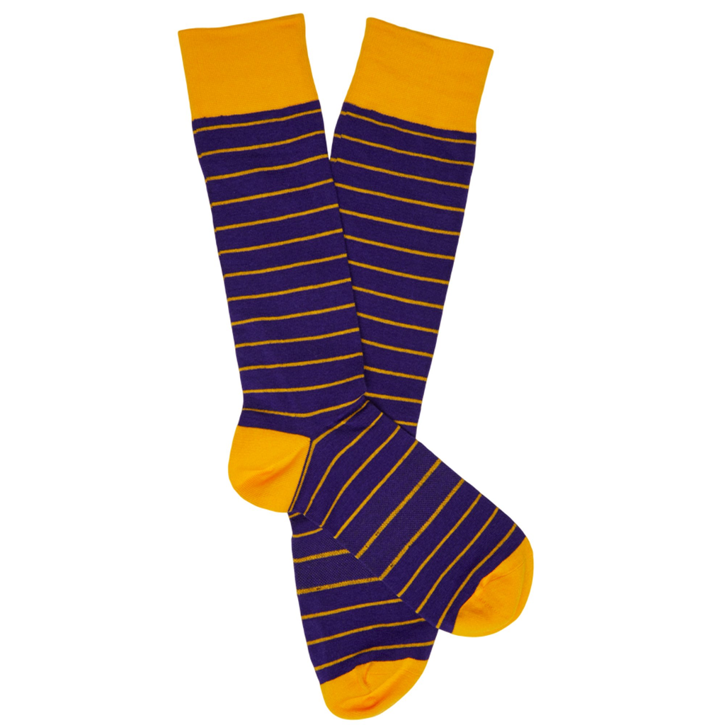 Gold / Purple Mixed Socks 8 Pack