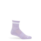 Lilac/White Quarter Crew Women's Socks