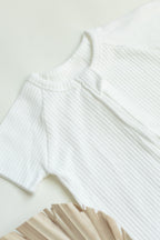 Baby Short Sleeve romper with zipper