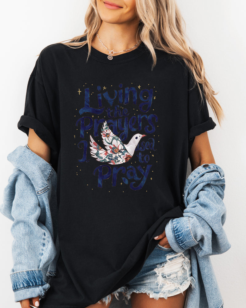 Living the prayer Christian Comfort Colors Garment Dyed T Shirt