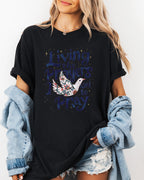 Living the prayer Christian Comfort Colors Garment Dyed T Shirt