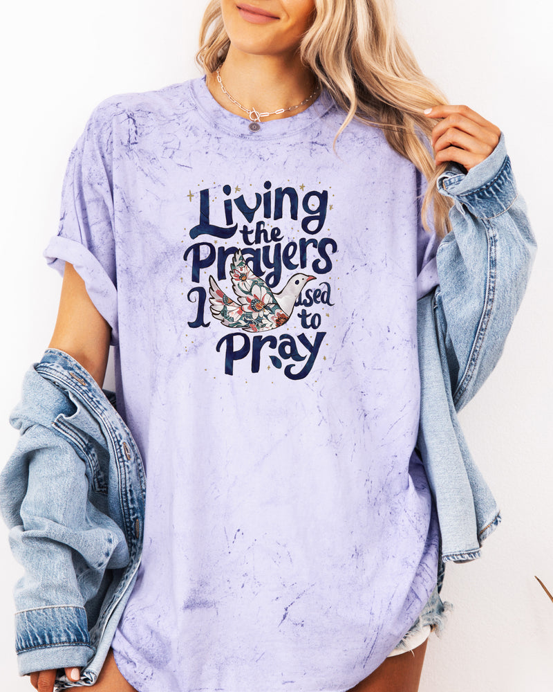 Living the prayer Christian Comfort Colors Garment Dyed T Shirt