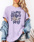 Living the prayer Christian Comfort Colors Garment Dyed T Shirt