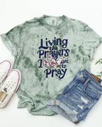 Living the prayer Christian Comfort Colors Garment Dyed T Shirt