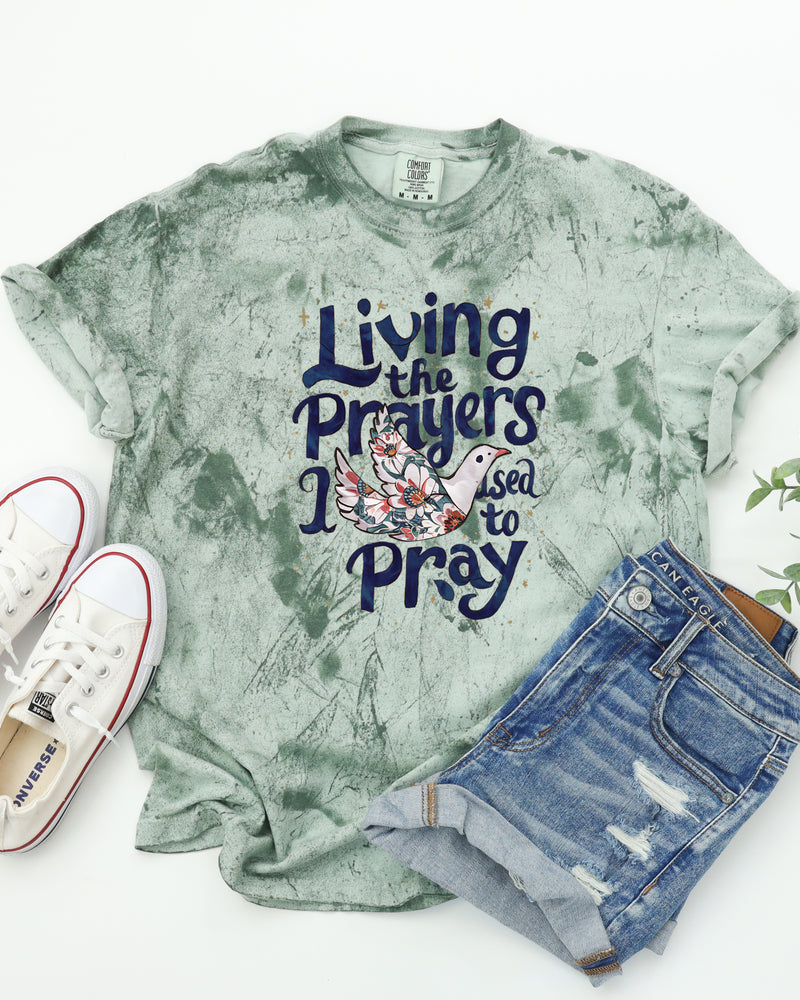 Living the prayer Christian Comfort Colors Garment Dyed T Shirt