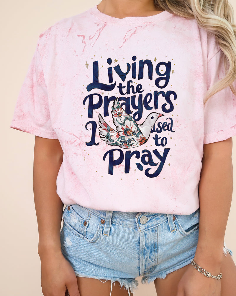 Living the prayer Christian Comfort Colors Garment Dyed T Shirt