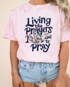 Living the prayer Christian Comfort Colors Garment Dyed T Shirt