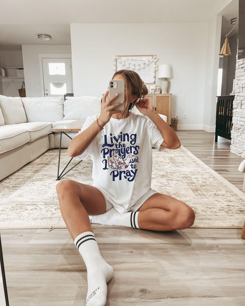 Living the prayer Christian Comfort Colors Garment Dyed T Shirt