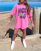Living the prayer Christian Comfort Colors Garment Dyed T Shirt
