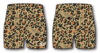 Women's High-Waisted Seamless Front Compression Training Shorts | Loaded Leopard