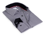 Long Sleeve Shirt with contract trimming // Dual cuffs// contemporary fit- Final Sale