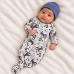 Western Cowboy Baby Gown -  Bamboo Newborn Layette