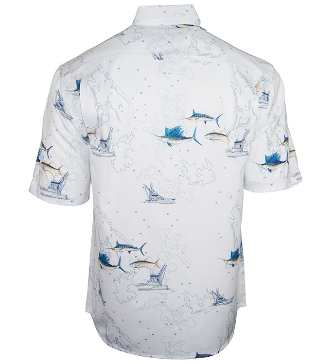 Men's Marine Charts UV Vented Fishing Shirt