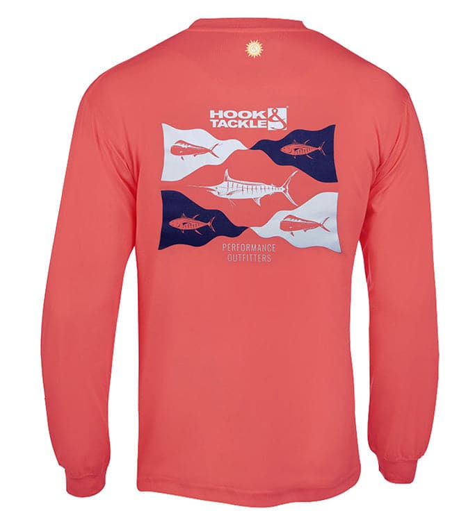 Men's Fish Flags L/S UV Fishing T-Shirt