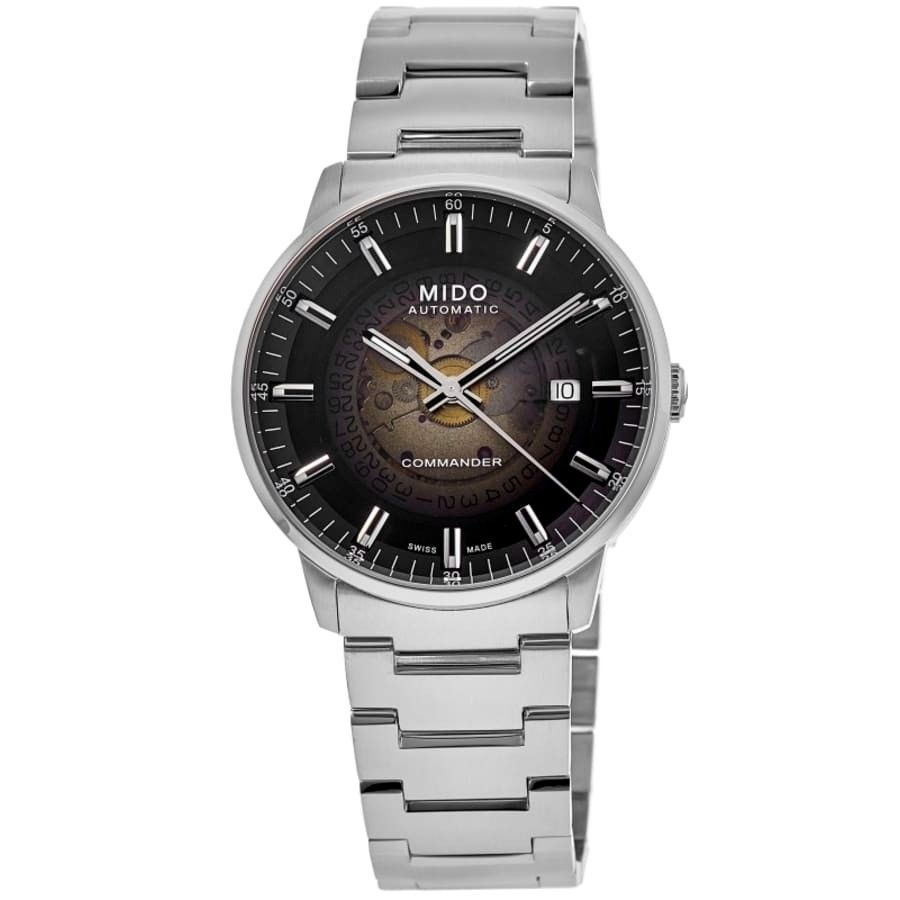 Mido Commander Gradient Stainless Steel Black Skeleton Dial Automatic M021.407.11.411.00 Mens Watch