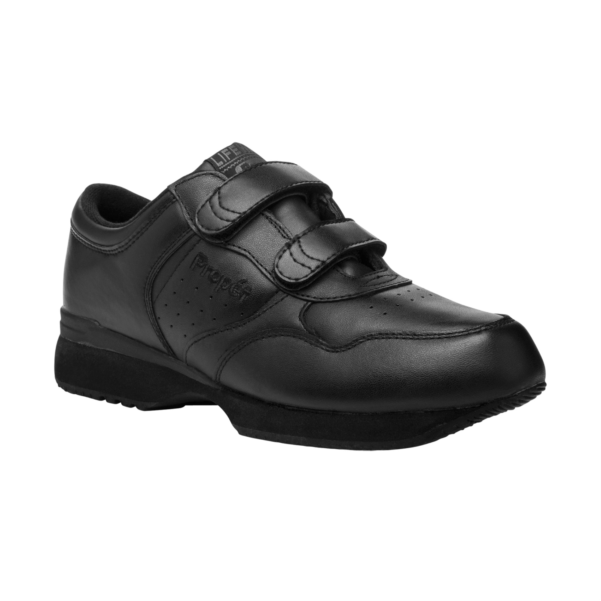Propet Life Walker Strap Men's Sneakers - Black, Size 16