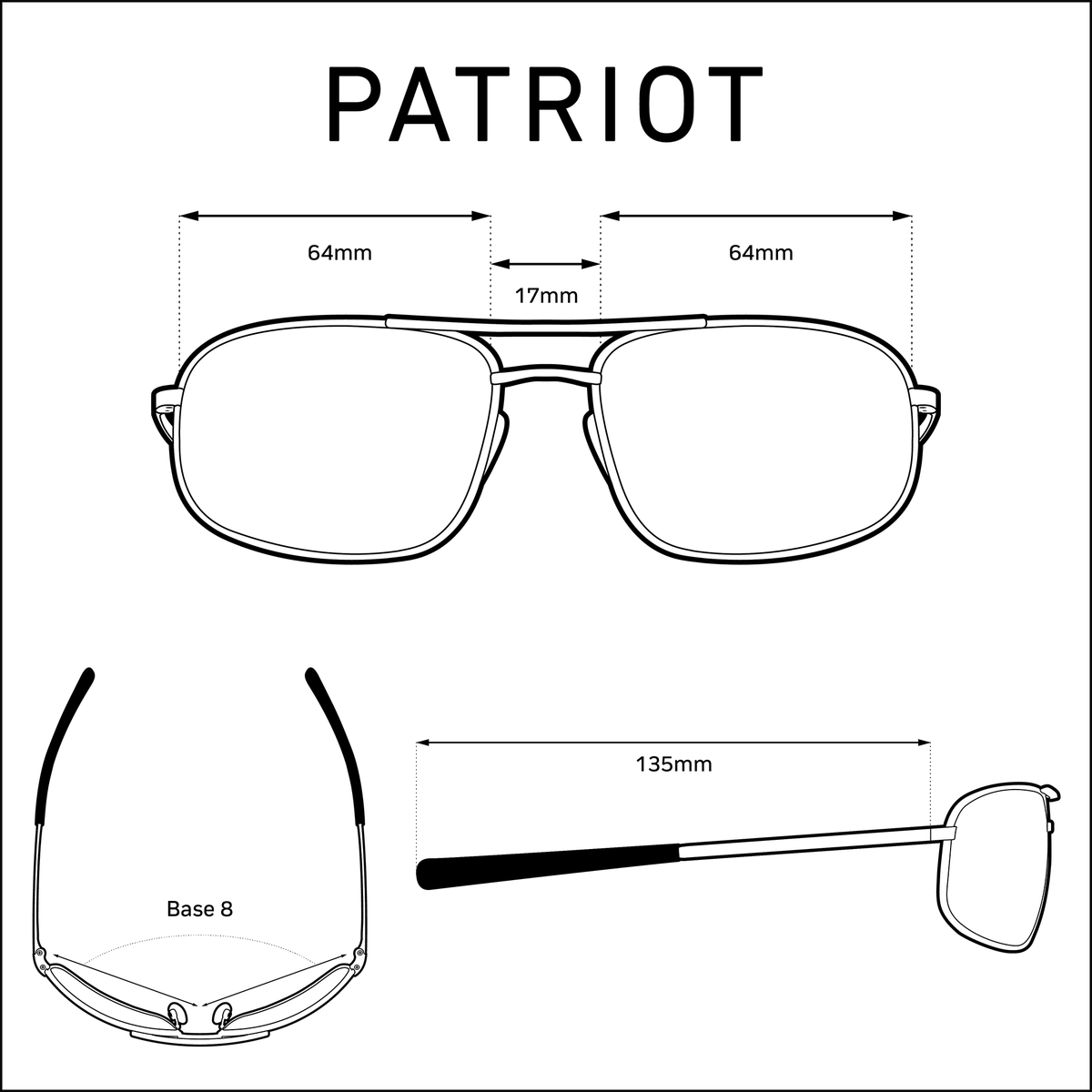 Patriot SKY9 | Pilot Sunglasses