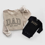 Neutral Custom Embroidered Matching Family Outfits for Mom, Dad and Baby
