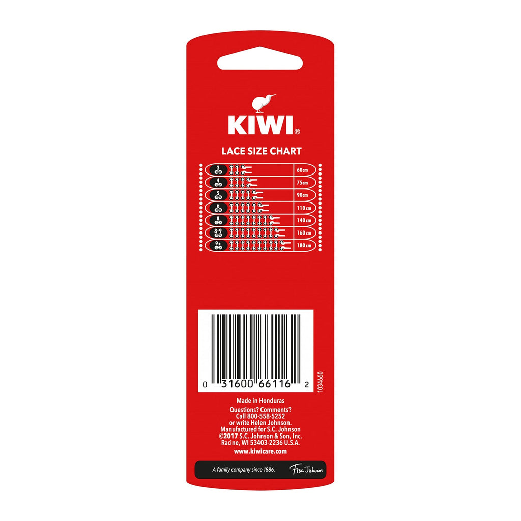 Kiwi Shoe laces, Casual Black 30 in, 2 ct