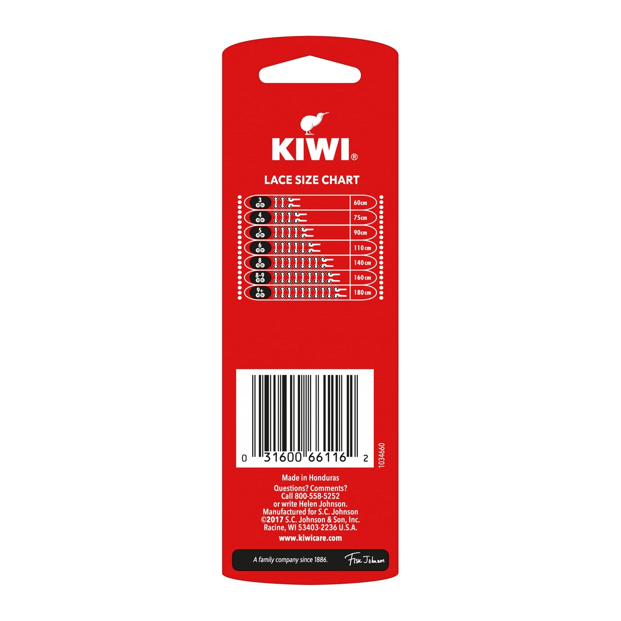 Kiwi Shoe laces, Casual Black 30 in, 2 ct