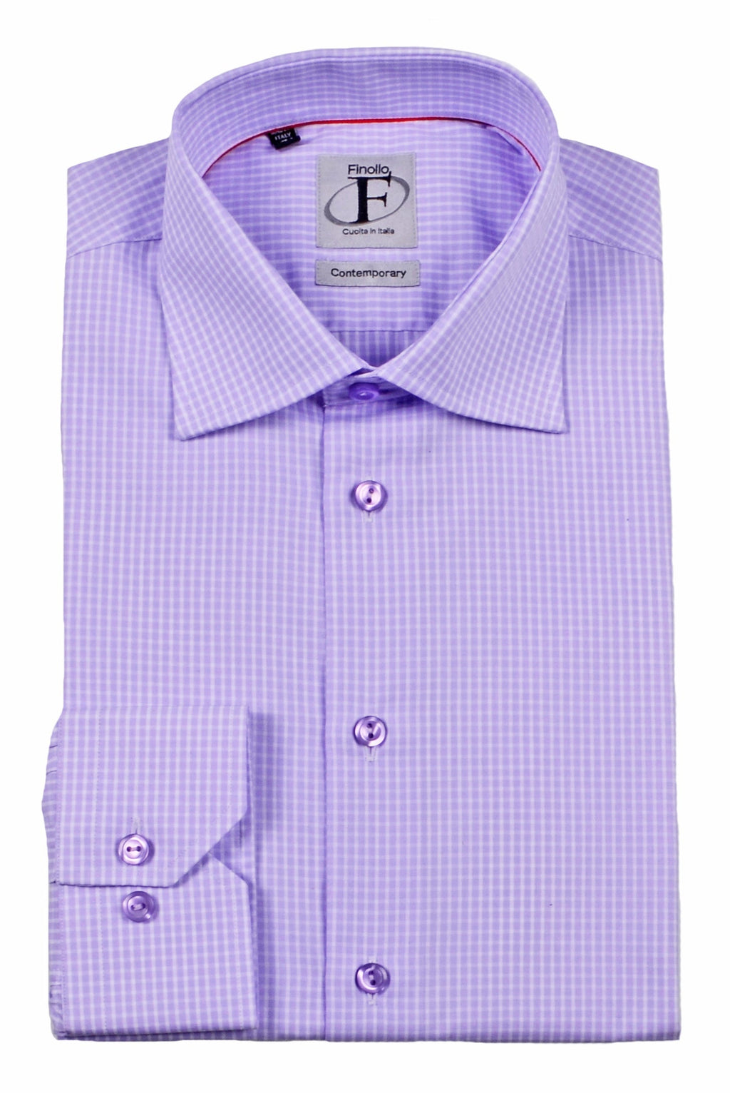 Made in Italy Dress Shirts// Lav Check - contemporary fit- Final Sale
