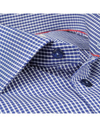 Made in Italy Dress Shirts// Navy + White Check - contemporary fit- Final Sale