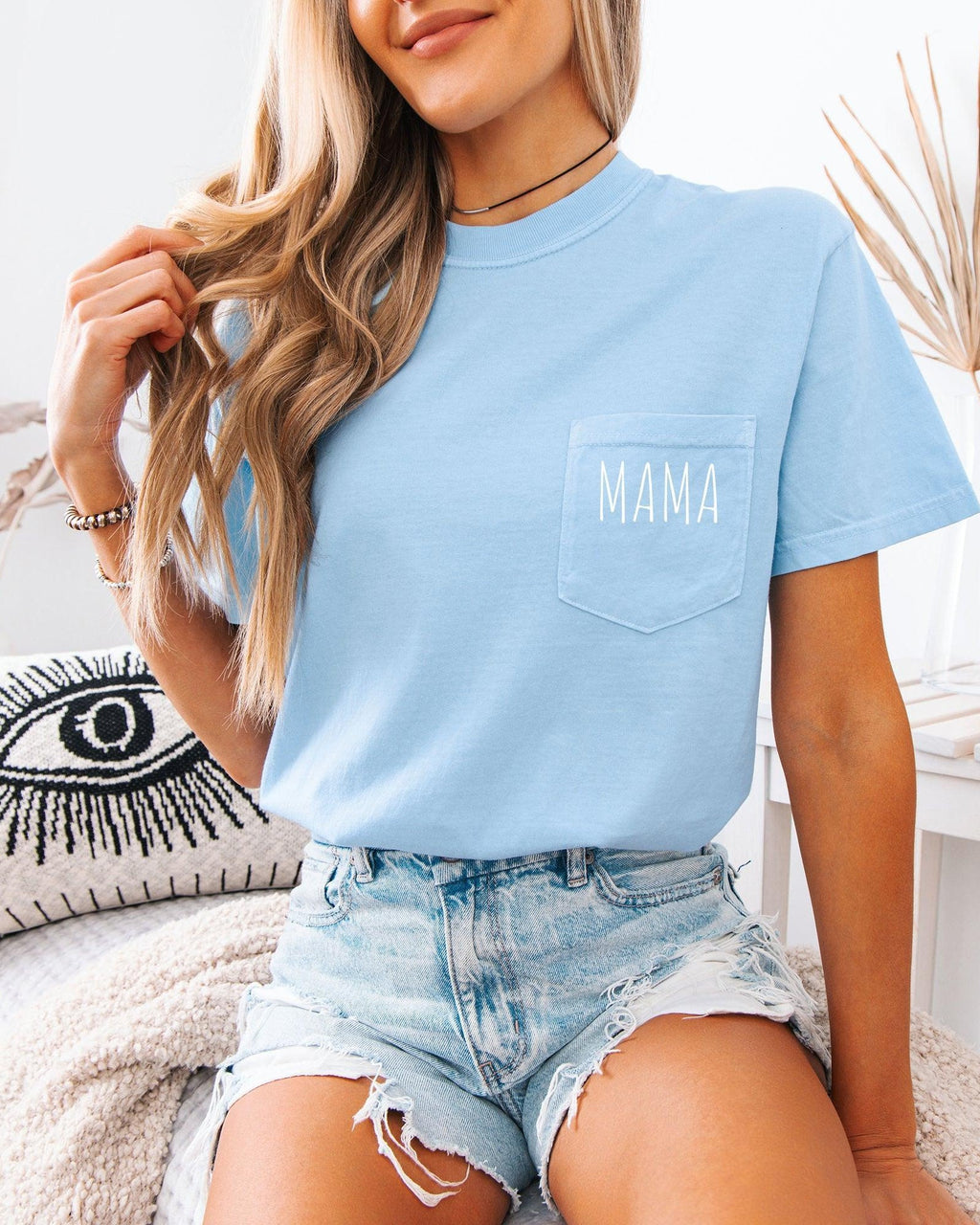 Mama Comfort Colors Pocket T Shirt