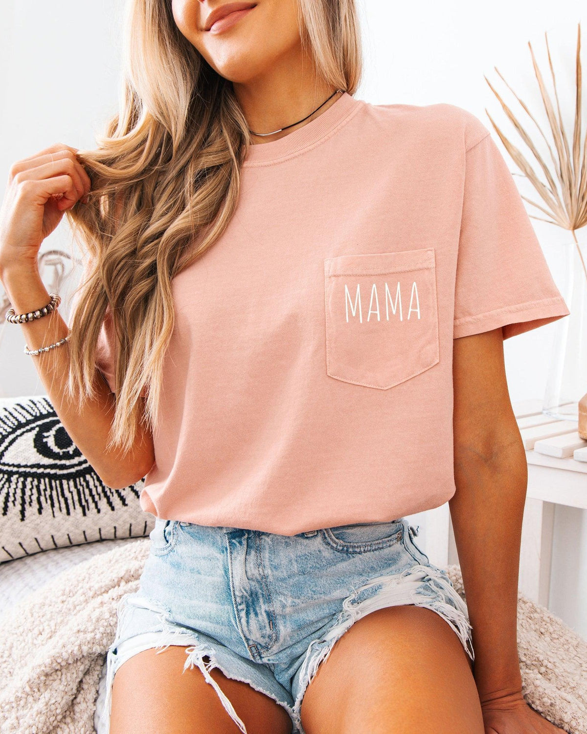 Mama Comfort Colors Pocket T Shirt