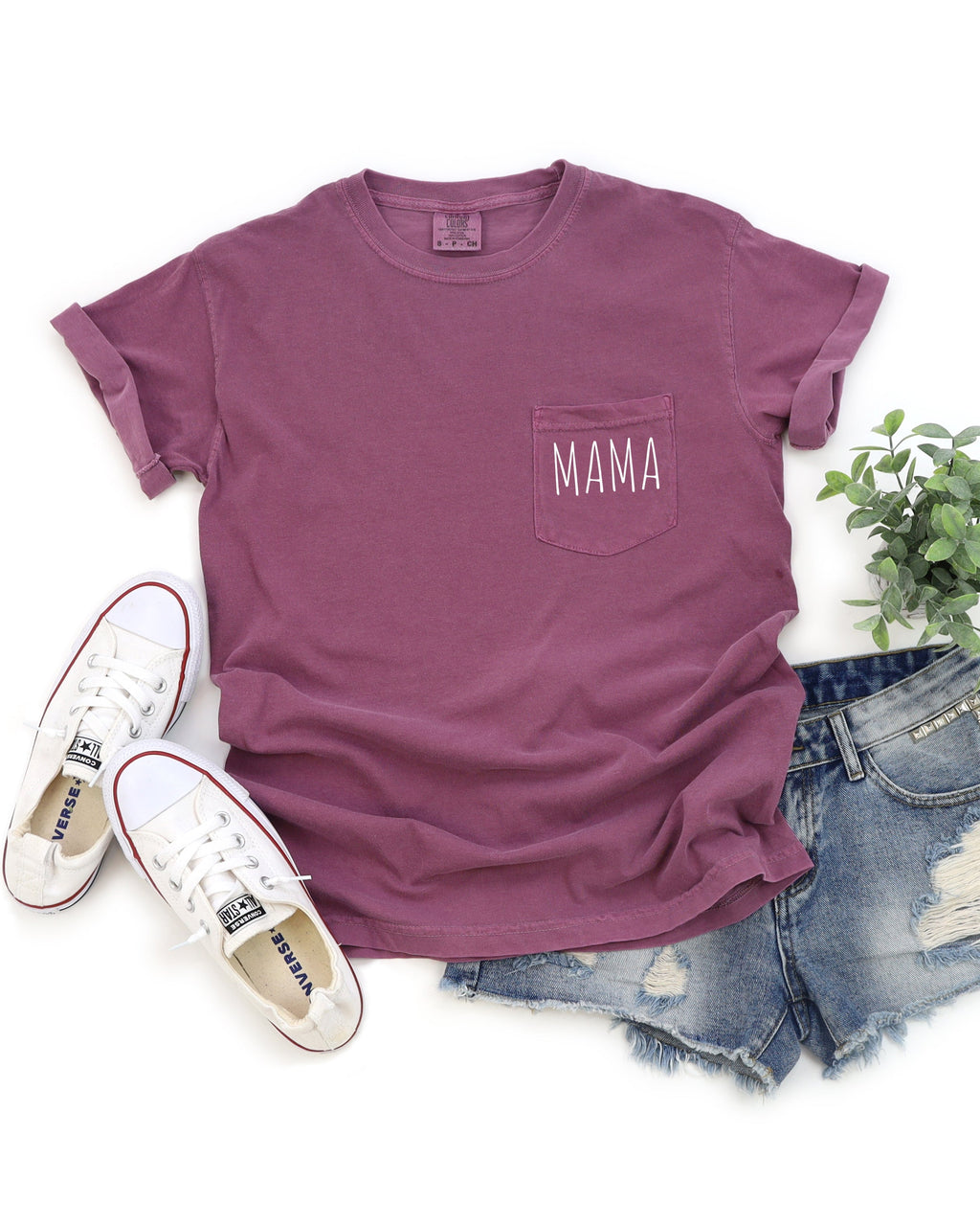 Mama Comfort Colors Pocket T Shirt