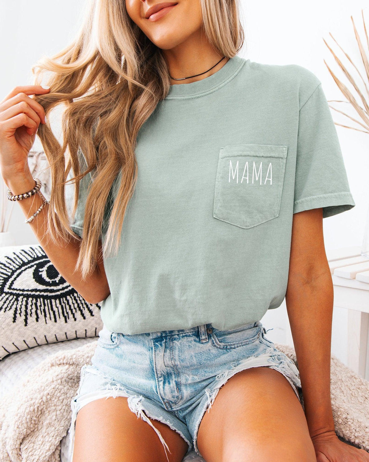 Mama Comfort Colors Pocket T Shirt