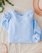 Mama Heart Around Neck Garment Dyed Comfort Colors Sweatshirt